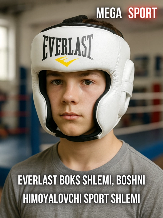 Боксерский шлем Everlast, спортивный шлем для защиты головы - 