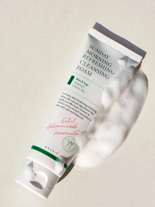 Namlovchi yuz yuvish ko‘pigi AXIS-Y Sunday Morning Refreshing Cleansing Foam, 120 ml