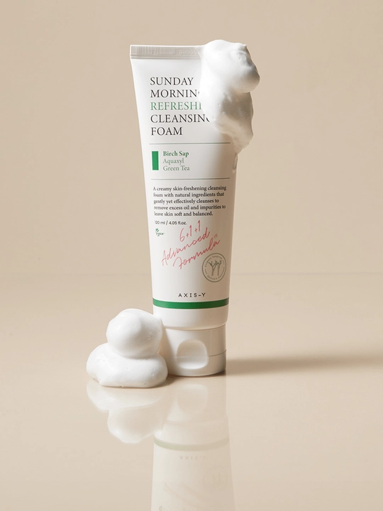 Namlovchi yuz yuvish ko‘pigi AXIS-Y Sunday Morning Refreshing Cleansing Foam, 120 ml