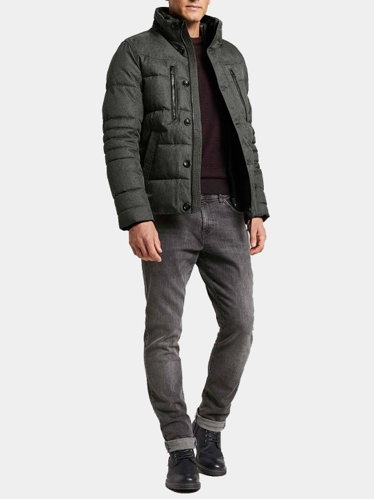 Стильная и теплая зимняя мужская куртка-пуховик Duppont Sorona Aura Dark Grey, до -20С