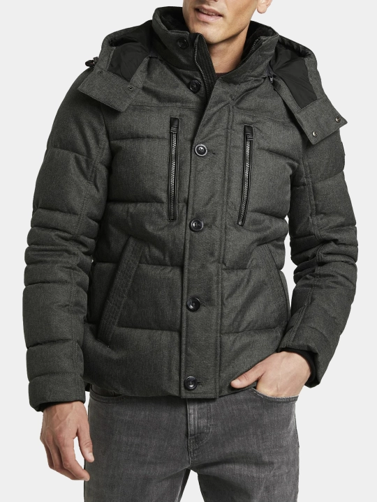 Стильная и теплая зимняя мужская куртка-пуховик Duppont Sorona Aura Dark Grey, до -20С