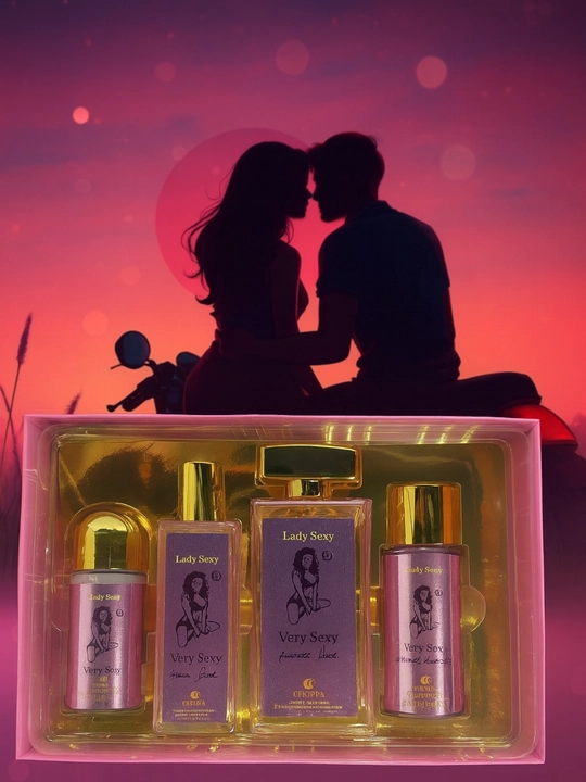 Ayollar uchun Romantic  sovg‘a to‘plami - atir + mist + roll-on + soch uchun atir