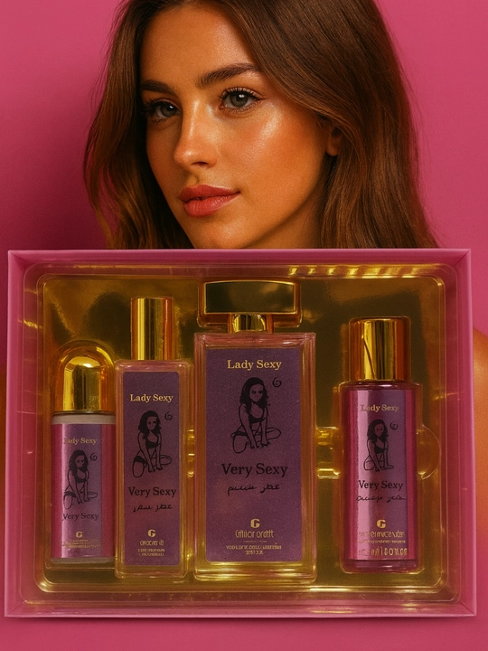 Ayollar uchun Romantic  sovg‘a to‘plami - atir + mist + roll-on + soch uchun atir