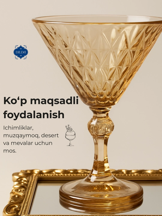 Martini va fujer to'plami, shishali, 6 dona, sharbat va shirinliklar uchun