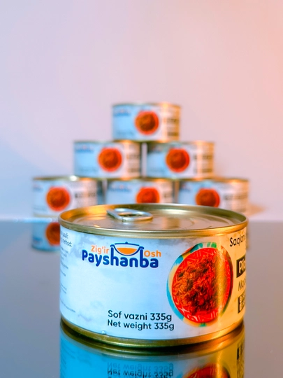 Плов на льняном масле "Payshanba", консервированный, 335 г — 1130046-78