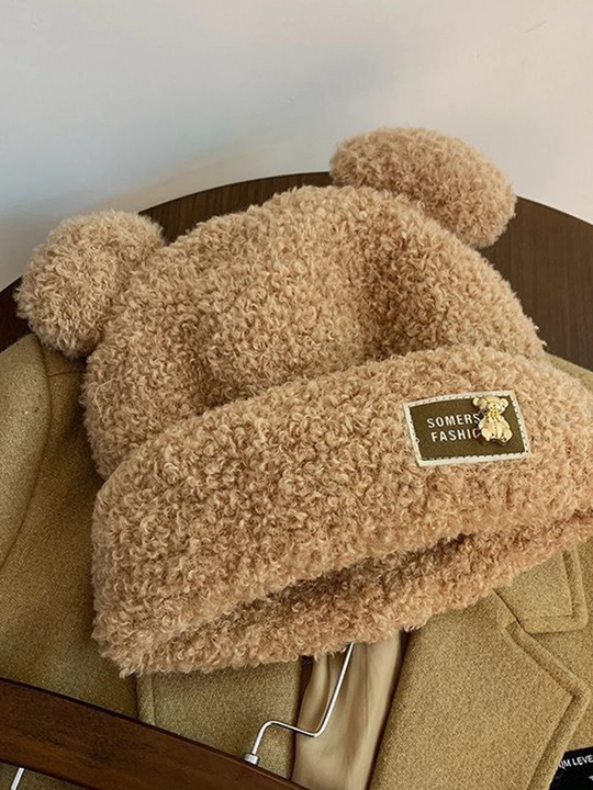 Зимние тёплые удобные шапки teddy с ушками для детей