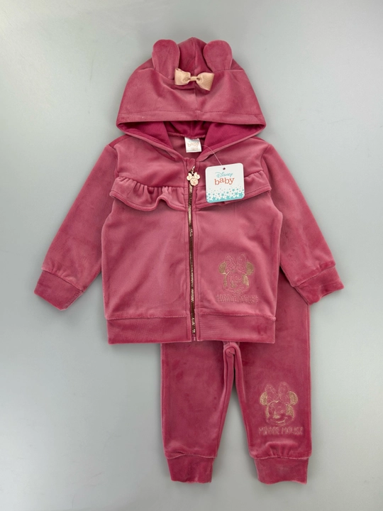 Hello Kitty dizaynli yumshoq velur kostyum, Disney brendi, 3-36 oy