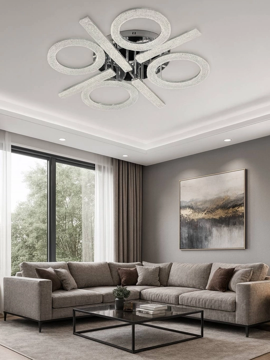 Zamonaviy energiya tejamkor, 3 xil yoritish rejimli, pultli LED-lyustra - 
