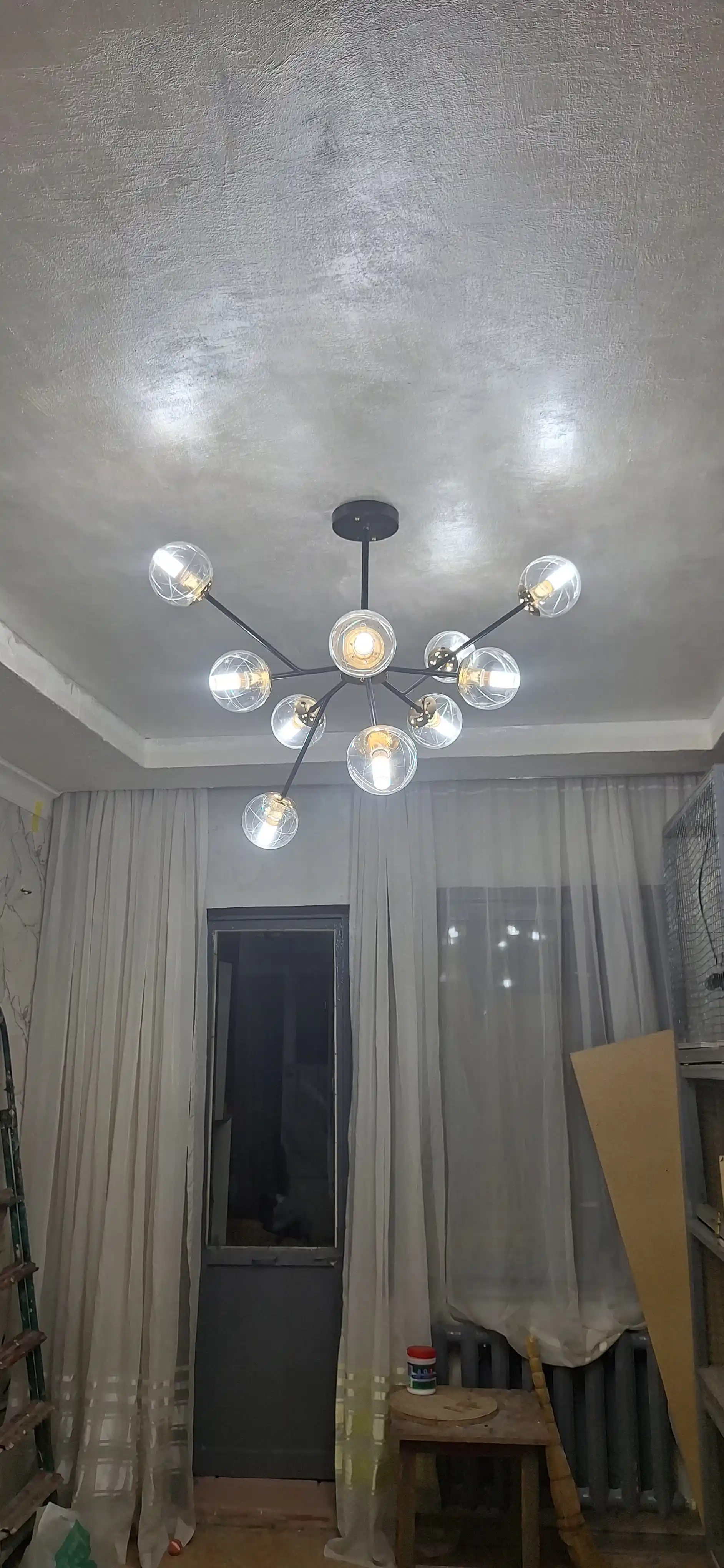 Zamonaviy osma, shift lyustra, E27 patronli qandil, 6, 8, 10 va 12 plafonli lyustira