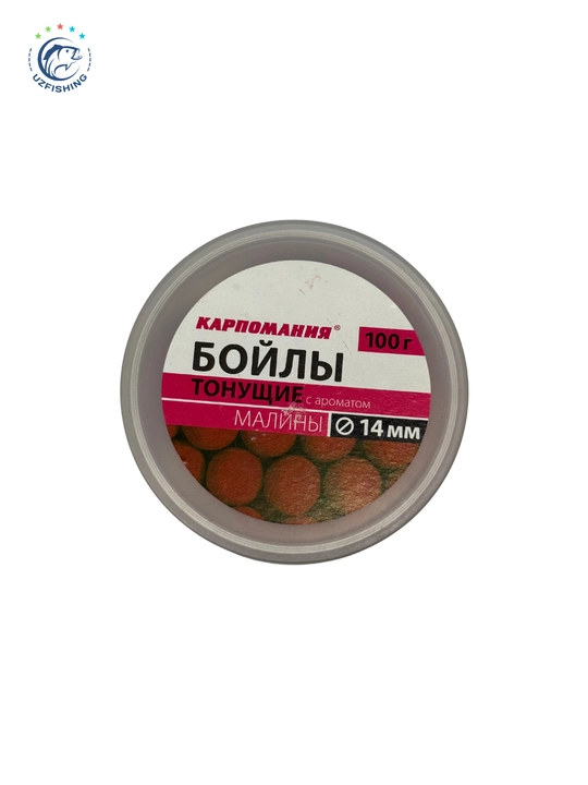 Бойлы тонущие КАРПОМАНИЯ (Клубника/Малина/Кукуруза/Специи/Мёд) 14 мм, 100 гр