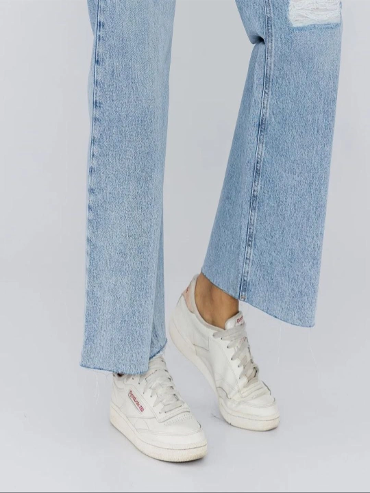 Ayollar uchun jinsi shimlar "Bjeans" Straight, to'g'ri bichim, klassik va yuqori bel