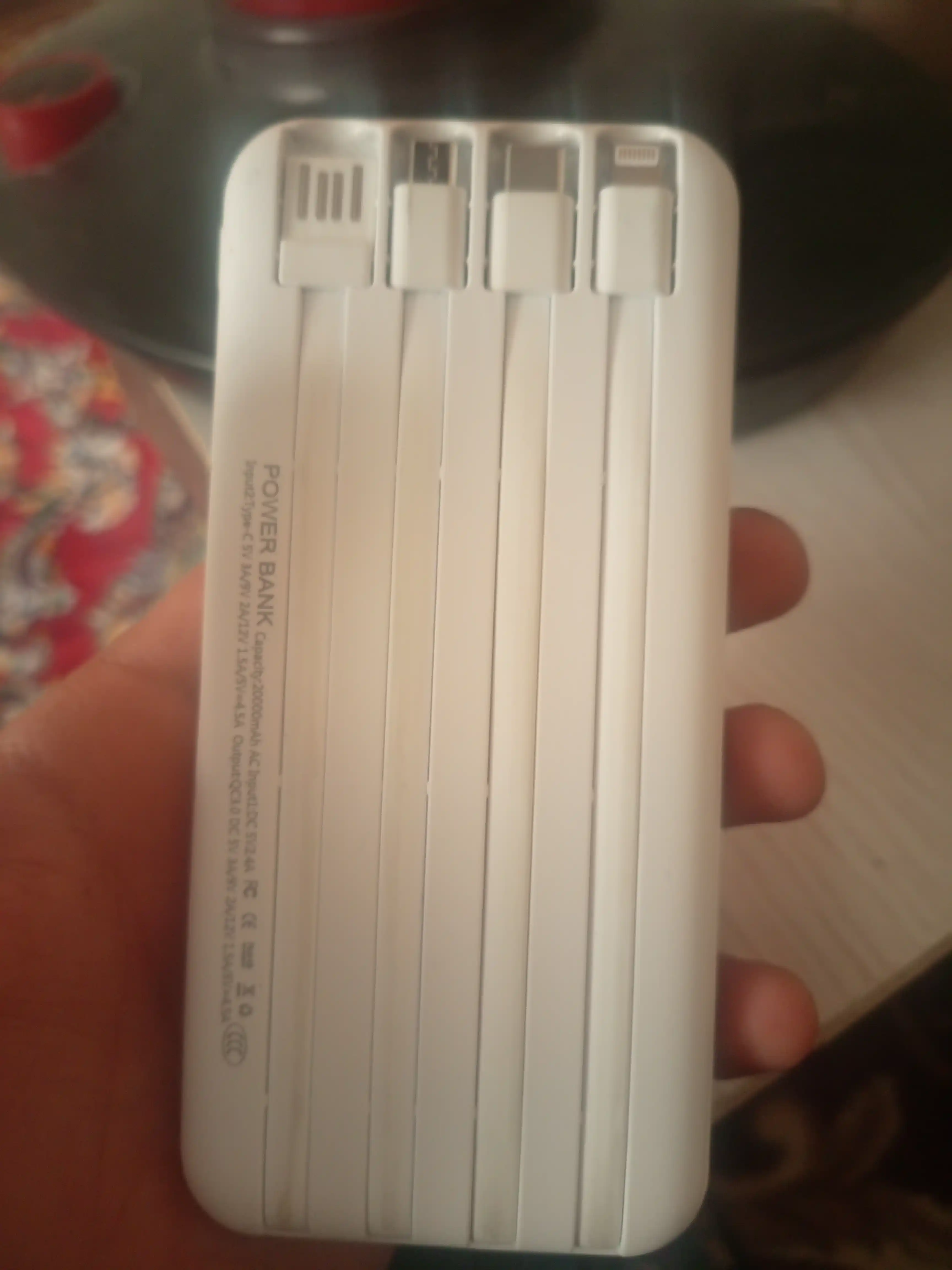 Внешний аккумулятор Power Bank, 10000, 20000, 30000, повербанк для iphone android 4в1