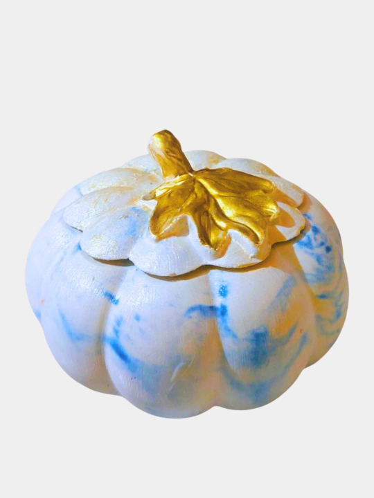 Декоративная шкатулка, в форме тыквы и ромба, гипсовая, Hallowen