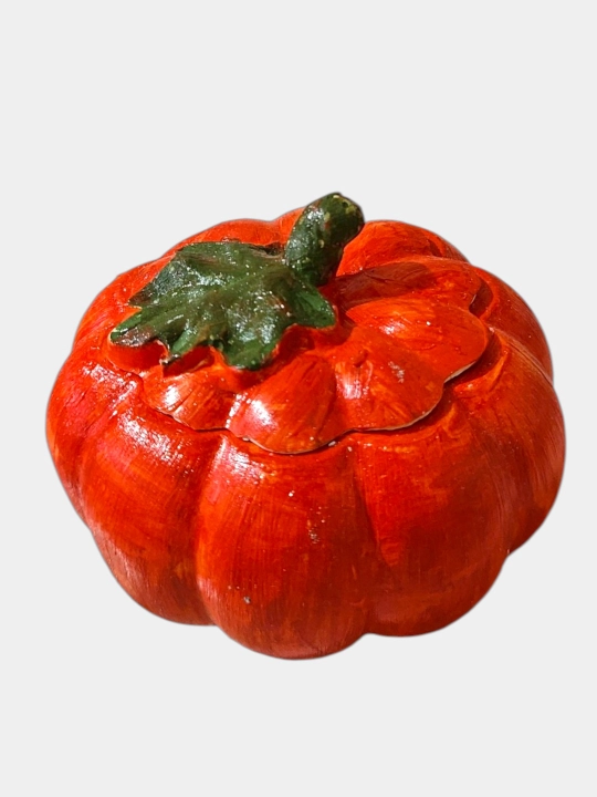 Bezakli quticha, qovoq va rombik shaklida, gipsdan, Hallowen bayrami uchun qovoq