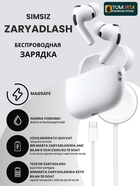 Pods pro 3 pods pro Pods Iphone va Android uchun quloqchinlar simsiz quloqchinlar