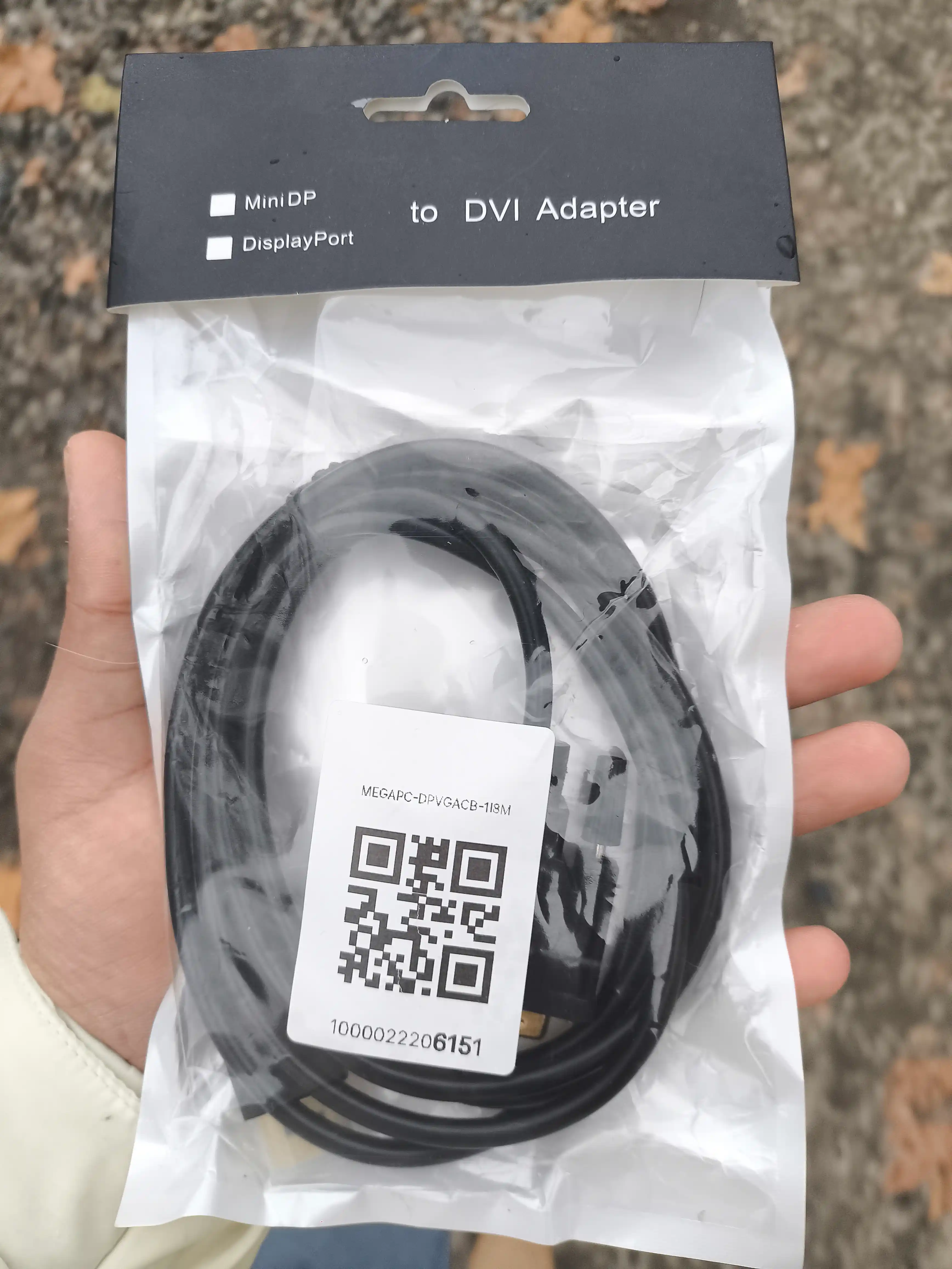 O‘tish kabeli, DisplayPort VGA konverteri, standart, 1.8 m
