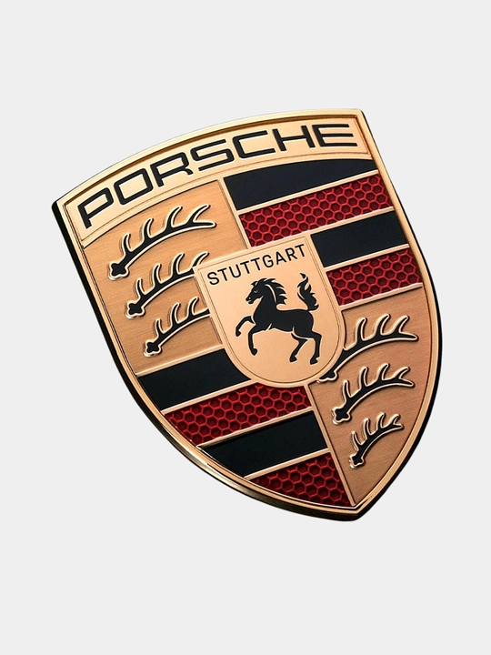 Avtomobil uchun metall logotiplar  Ferrari, Porsche, Lamborghini, universal bezak (1 dona)