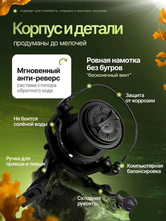 Катушка для морской и карповой рыбалки