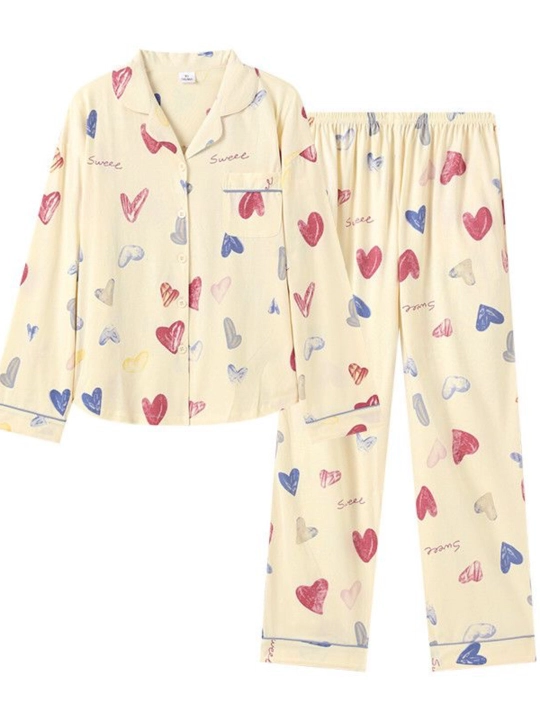 Ayollar va qizlar uchun pijama, uy uchun,ikki qismli, kofta va shim, 2 tasi 1 da malomerka