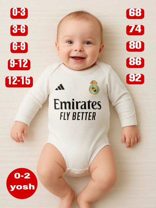 Боди реал мадрид. Боди Барселона боди детское, боди футбольное - 