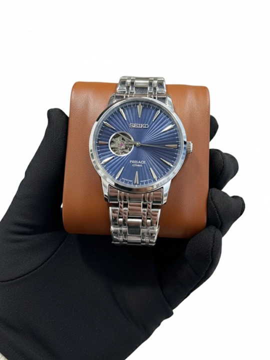 Seiko Tristar klassik soat, mexanik avtomatik zavod, eko-charm remeshok, kalendar