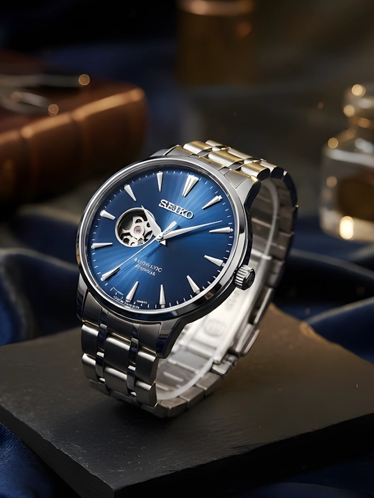 Seiko Tristar klassik soat, mexanik avtomatik zavod, eko-charm remeshok, kalendar
