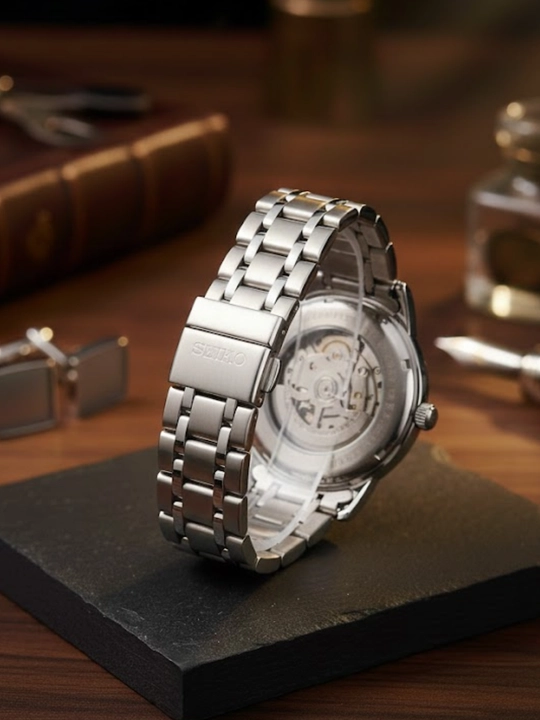 Seiko Tristar klassik soat, mexanik avtomatik zavod, eko-charm remeshok, kalendar