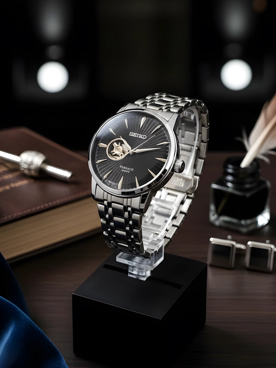 Seiko Tristar klassik erkaklar soati, avtomatik mexanik, metall IPS remeshok
