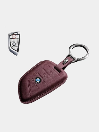 Защитный чехол для ключей, пульта от BMW — 77CASES-BMWLTHR-БОРДОВ