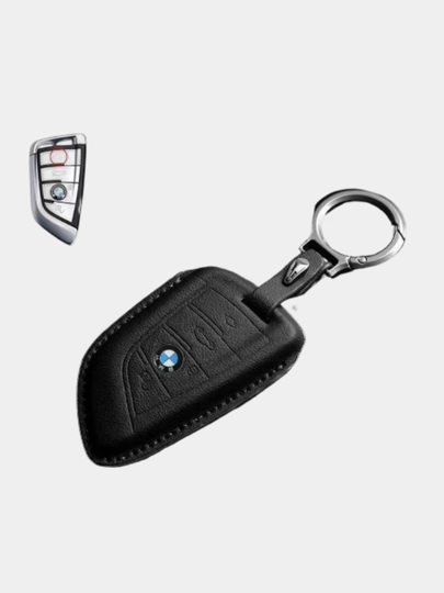 Защитный чехол для ключей, пульта от BMW — 77CASES-BMWLTHR-ЧЕРН