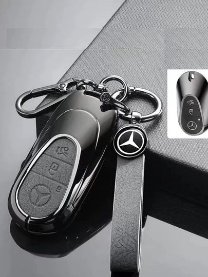 Металлический чехол для ключа Mercedes-Benz — 77CASES-MRCPMC2-СЕРЫЙ