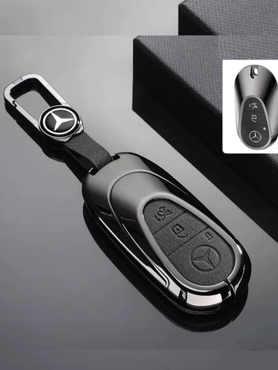 Металлический чехол для ключа Mercedes-Benz — 77CASES-MRCPMC2-ЧЕРНСТЕ