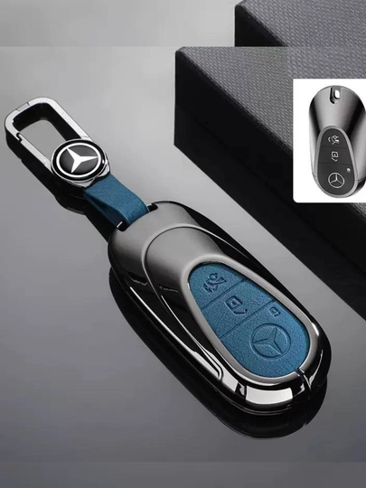 Металлический чехол для ключа Mercedes-Benz — 77CASES-MRCPMC2-ТЕМНСИН