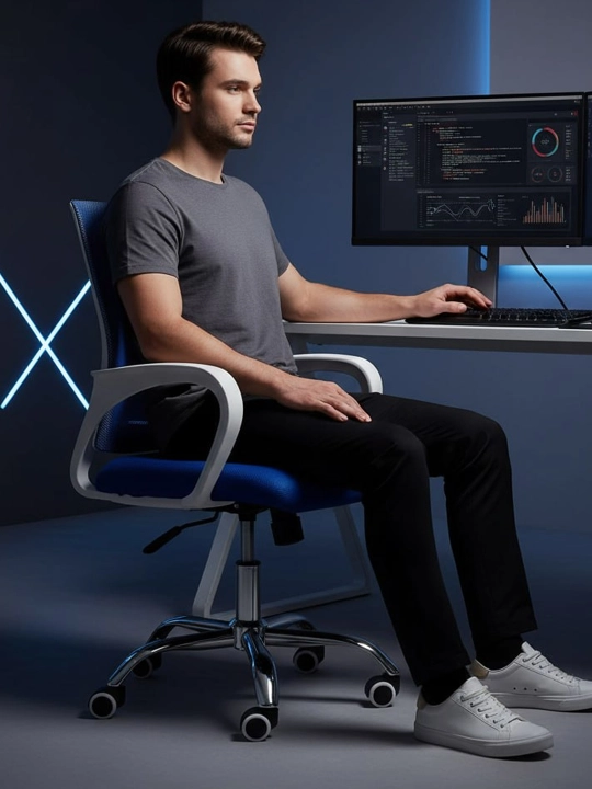 Ofis va kompyuter kreslosi TASK, setka, tebranadigan kreslo, kreslolar, ergonomik kreslo