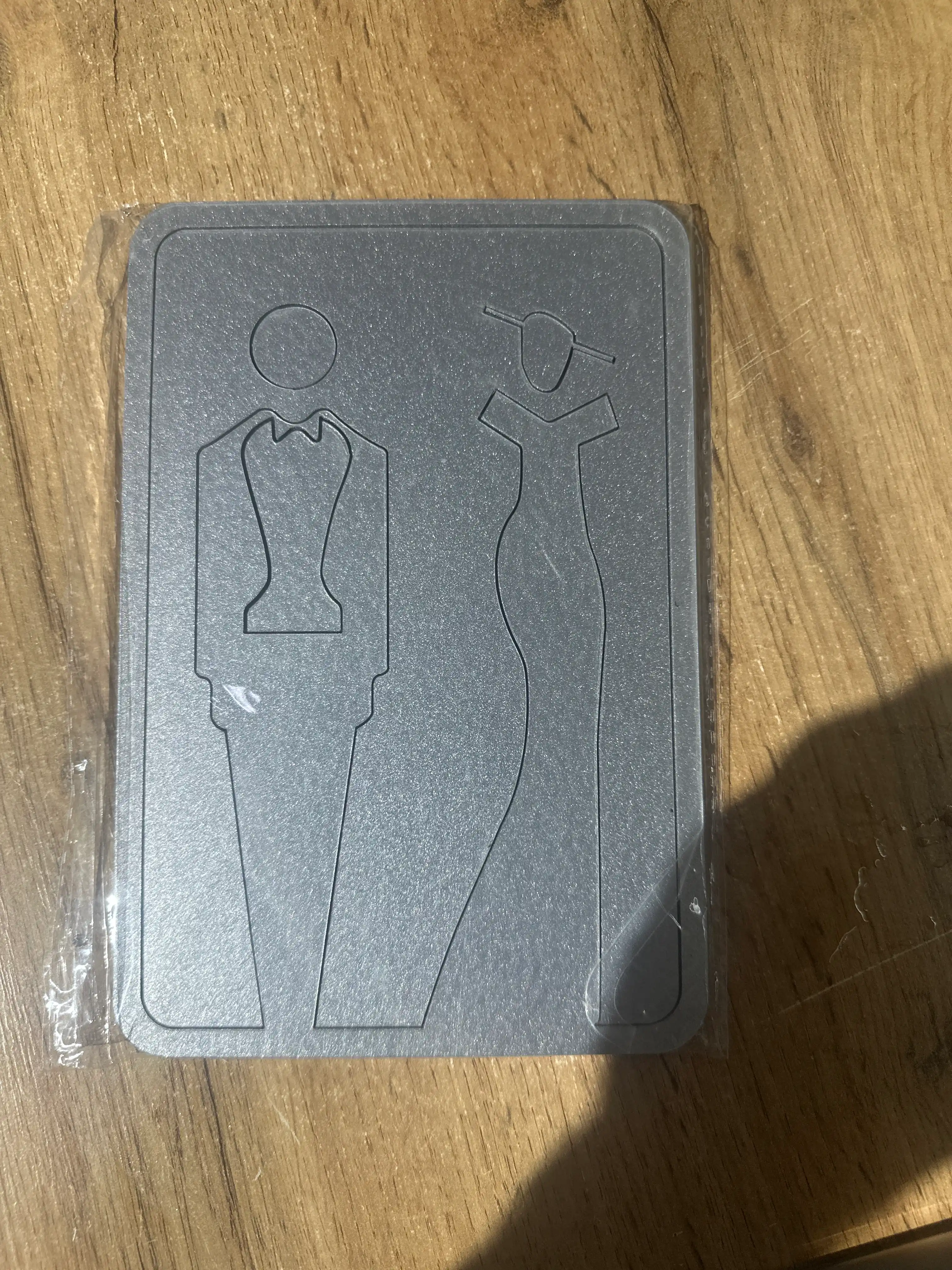 3D акриловая табличка для туалета – мужская и женская, 20×13 см, золотой, серебряный