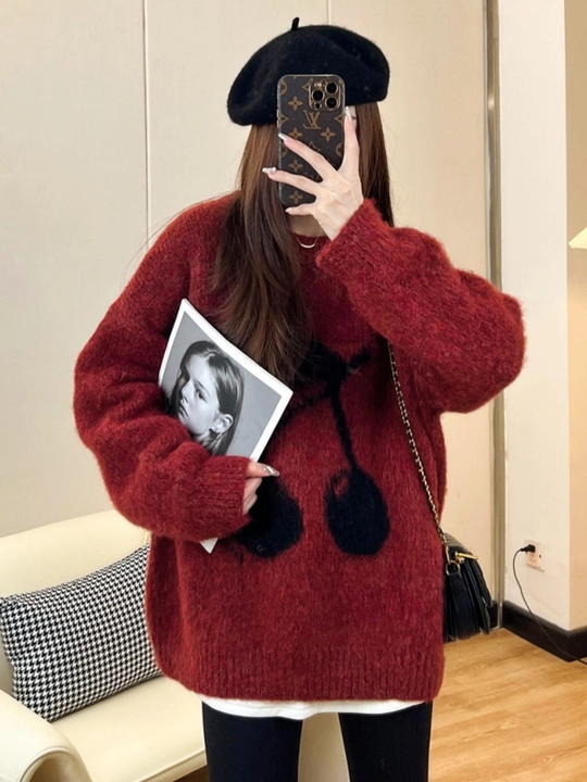 Свитер женский Elly Fashion свободного кроя с округлым подолом