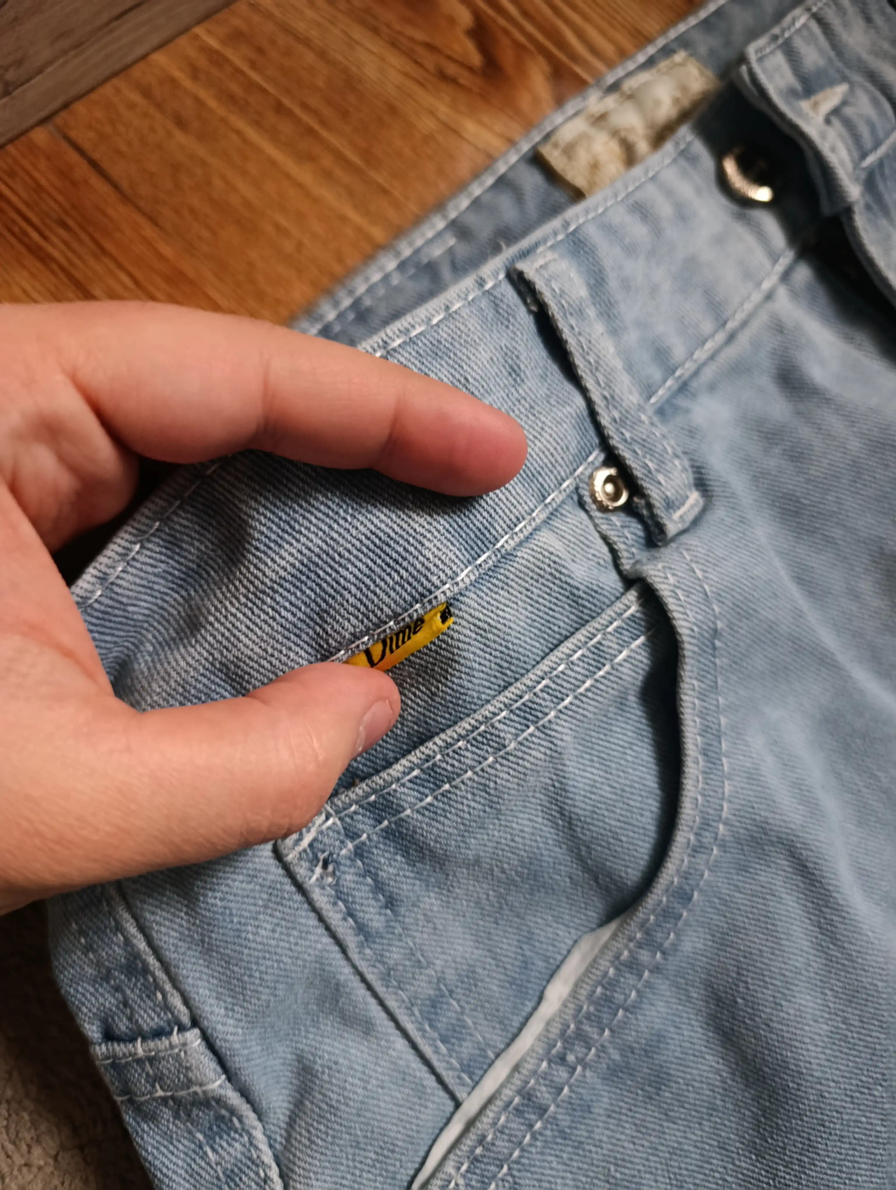 Keng baggi jinsi shimlar Dime, erkaklar, ayollar va o‘smirlar uchun, o‘lchamlari S-XXL