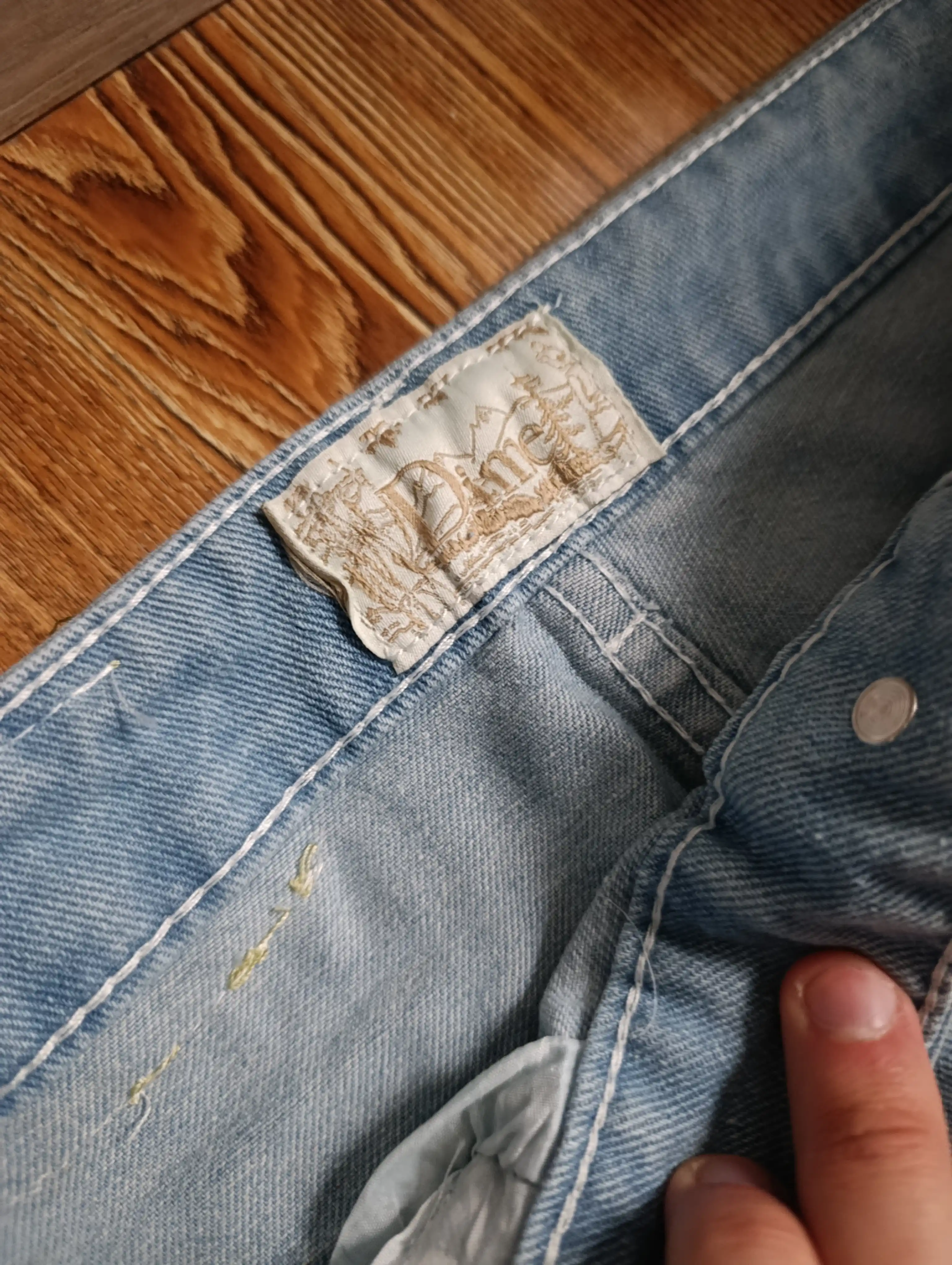 Keng baggi jinsi shimlar Dime, erkaklar, ayollar va o‘smirlar uchun, o‘lchamlari S-XXL