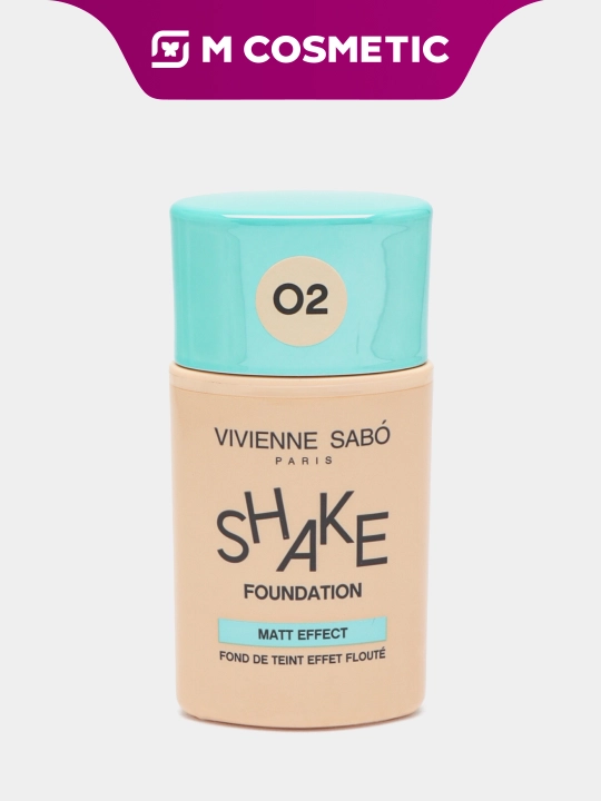 Тональный крем для лица Vivienne Sabo Shakefoundation, тон 02 бежевый, 25 мл - 