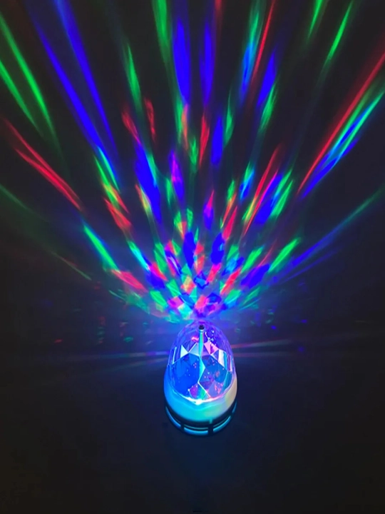 Yorug‘lik diodli disko-girlyanda, rang-barang LED, 8x15 sm o‘lchamdagi disko shar, Vegas 