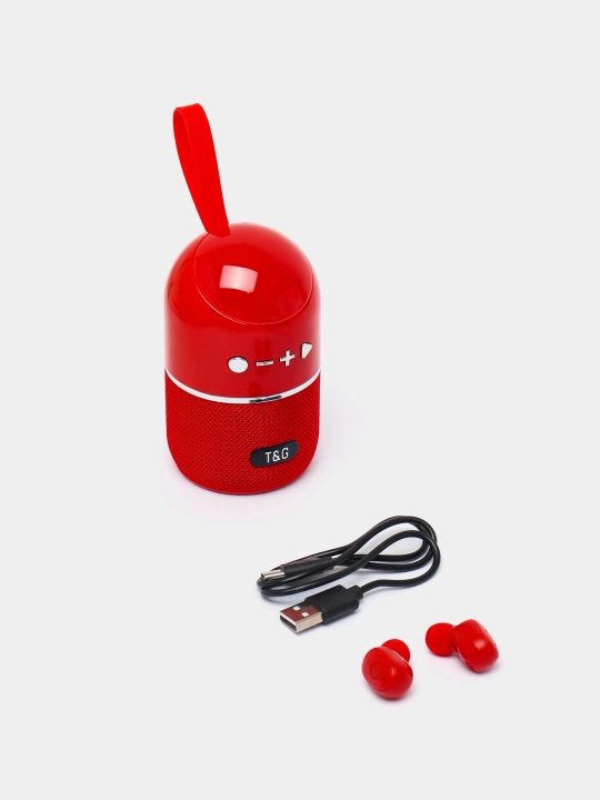 Simsiz mini Bluetooth dinamik + quloqchinlar T&G TG805, TWS, 2 tasi 1 da - 