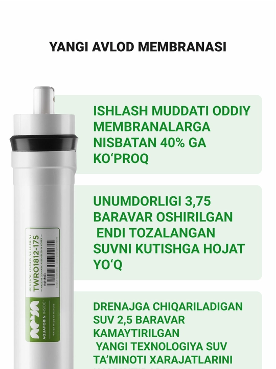 Teskari osmos uchun RO3 kartridjlarini almashtirish Geyser , membranali