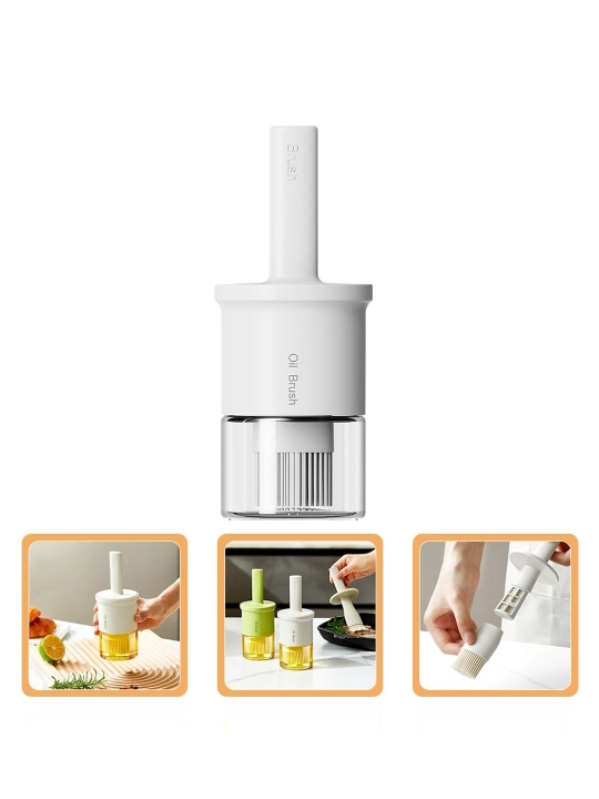 Silikon cho'tkali 2-in-1 oshxona moy idishi, 300 ml