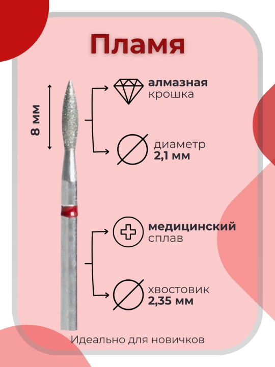 Алмазы, фрезы для маникюра и педикюра, набор фрез, синяя капля, для красоты