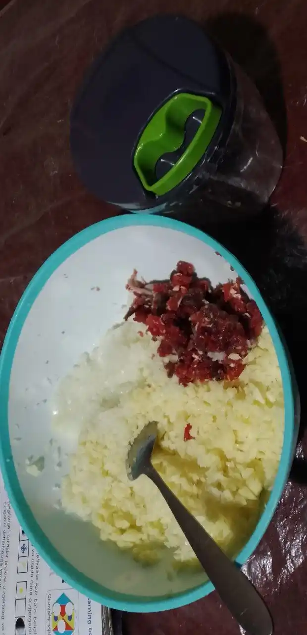 Блендер - чоппер ручной со шнурком для измельчения продуктов, овощей, 170/500/900 мл