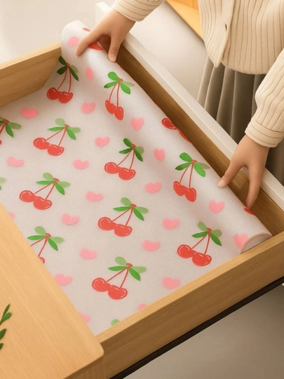 Защитный коврик для кухни, холодильника и шкафов, 45x300 va 45×500 — AJOYIBM-KOVRIK-БАГРОВ-45 500
