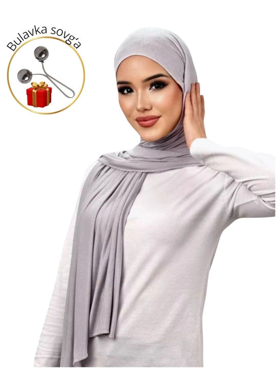 Kashka trikotaj sharf, bonus sifatida to‘g‘nog‘ich, ro‘mol, hijob 170*70