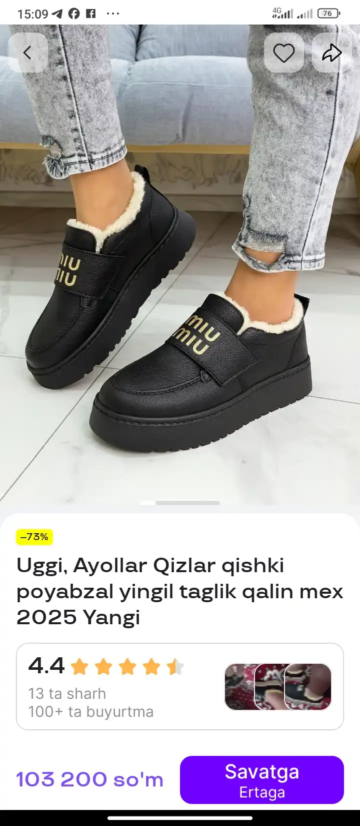 Uggi, Ayollar Qizlar qishki poyabzal yingil taglik qalin mex 2025 Yangi