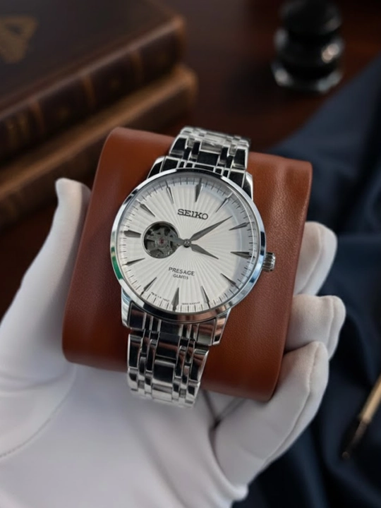 Seiko Tristar klassik soat, mexanik avtomatik zavod, eko-charm remeshok, kalendar