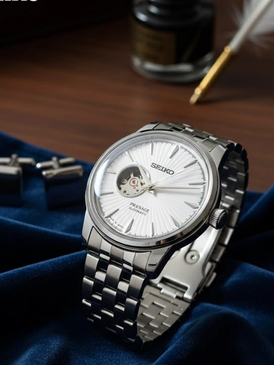 Seiko Tristar klassik soat, mexanik avtomatik zavod, eko-charm remeshok, kalendar